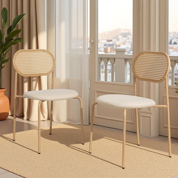 Set Di 2 Sedie Per Sala Da Pranzo Proximax, Sedia Da Cucina Con Schienale Cavo, Sedia Da Soggiorno Con Gambe In Metallo, Balcone Da Soggiorno, Moderno Scandinavo, Sala Da Pranzo, Sedia Da Cucina, Sedia Lounge, Sedia Imbottita, Sedia A Guscio-image
