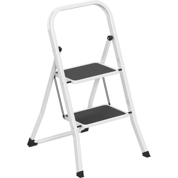 Yuenfong Scala A Pioli Pieghevole A 2 Gradini Scala A Pioli Pieghevole Scala A Pioli Scala A Pioli Scala Domestica Con Pedale Antiscivolo Scala A Pioli Multifunzionale Capacità Di Carico 150Kg-image