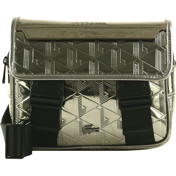Lacoste Borsa A Tracolla The Blend Messenger Bag Silver Black Argentato-image