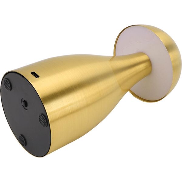 Lampada Da Tavolo A Fungo In Metallo Luce Notturna Decorativa A Fungo Dimmerabile Lampada Da Comodino Ricaricabile Senza Fili Per Bambini Bar Per L'allattamento Oro-image