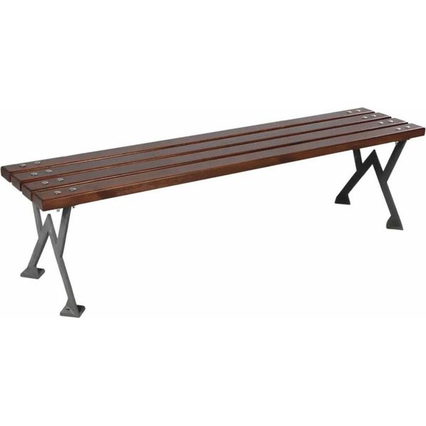 Casa Padrino Park Bench - Panchina Da Città Marrone Scuro/Grigio 180 Cm - Panchina Da Giardino Solida-image