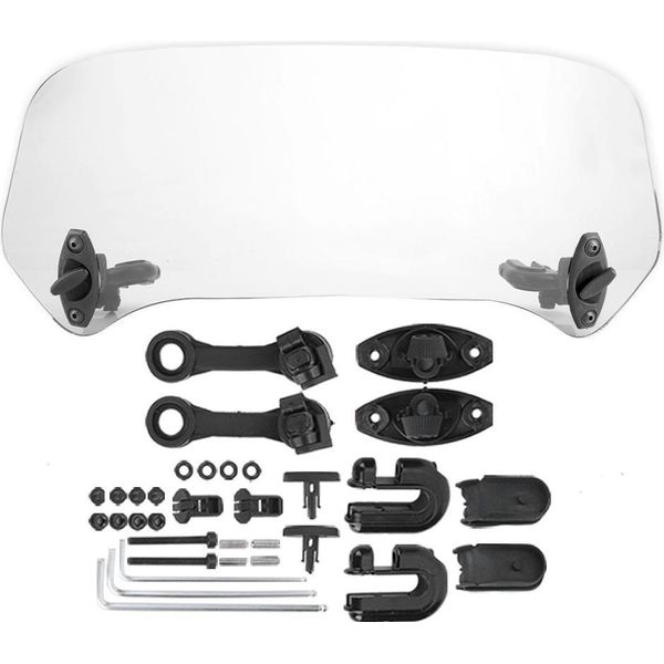 Universale Moto Modificato Parabrezza Spoiler Deflettore D'aria Trasparente-image