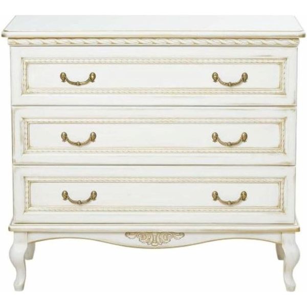 Casa Padrino Cassettiera Barocca Bianco/Beige 100 Cm - Sontuoso Mobile Barocco-image