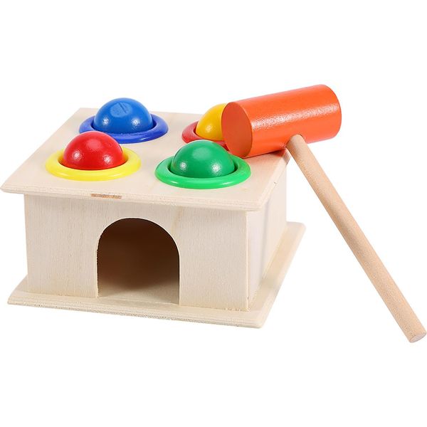 Martellante Martellante Giocattolo, Palla Di Legno Martello Scatola Una Talpa Gioco Early Learning Giocattolo Educativo Per 3 4 5 6 Anni Bambino-image
