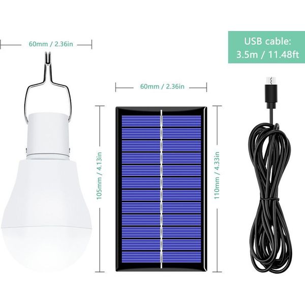 Lampadina Solare 130LM Portatile Alimentata Ad Energia Solare Led Luce Di Lampadina Per L'escursionismo Pesca Campeggio Tenda Illuminazione-image