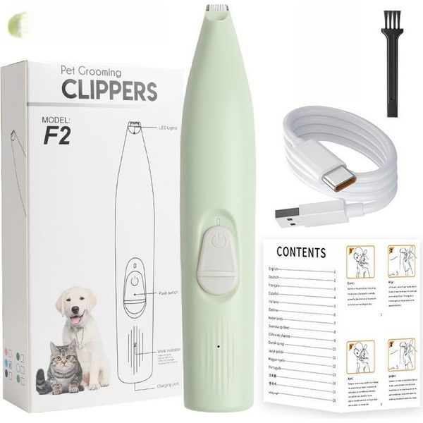 Inf Tagliacapelli Per Animali Domestici: Plastica, 16Cm, Per Toelettatura Delicata Verde-image