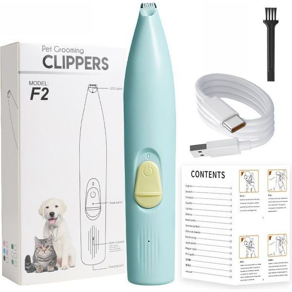 Inf Tagliacapelli Per Animali Domestici: Plastica, 16Cm, Per Toelettatura Delicata Blu-image