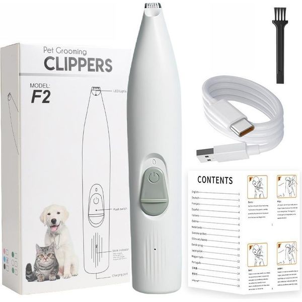 Inf Tagliacapelli Per Animali Domestici: Plastica, 16Cm, Per Toelettatura Delicata Bianco-image