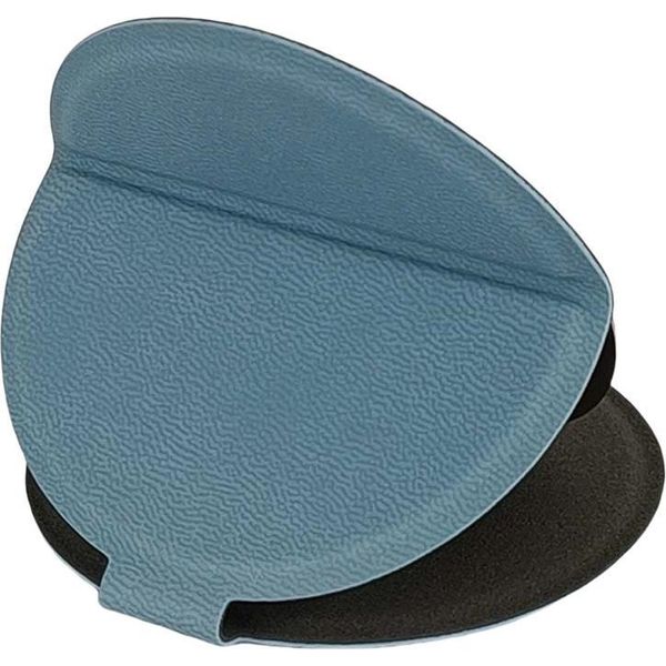 Inf Specchietto Portatile Rotondo In Pu E Acciaio Inox Per Trucco, 2 Pezzi Blu-image