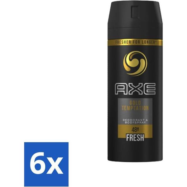 Ax – Deodorante Spray Per Il Corpo – 48 Ore Di Freschezza – Gold Temptation – 150 Ml - Confezione Risparmio - 6 Pezzi-image