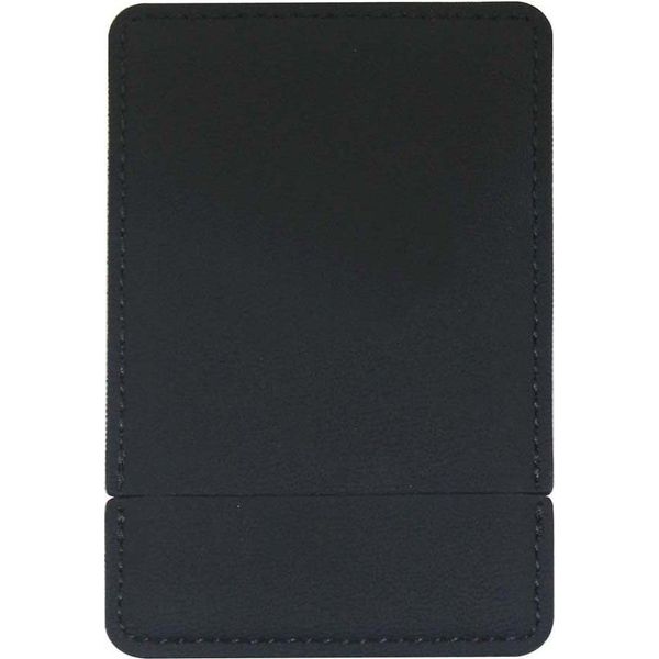 Inf Specchio Cosmetico Portatile In Pu E Acciaio Inox, Compatto E Quadrato Nero-image