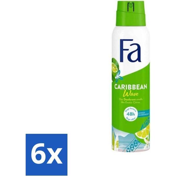 Fa Deodorante Spray Lime Squeeze 150 Ml - Confezione Risparmio - 6 Pezzi-image