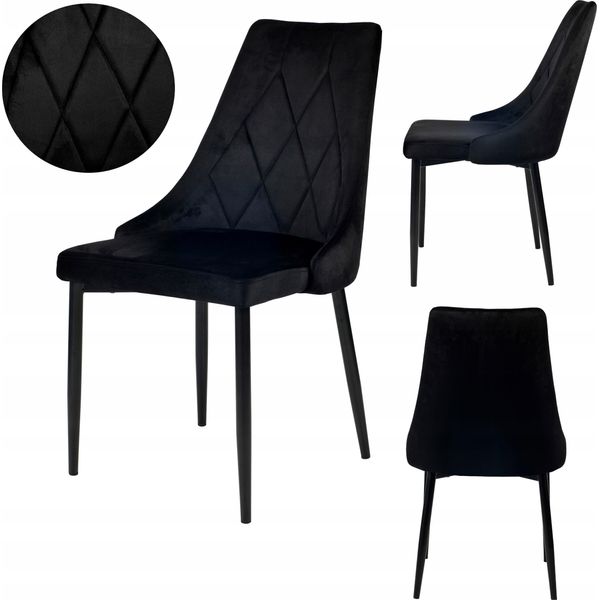 Ekspand | Sedia Glamour LR-08 - Nero - Imbottita - Design Elegante - Elevato Comfort Di Seduta-image