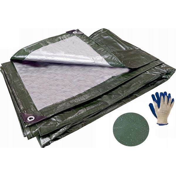 Ekspand | Telone 4X5M - Verde-Argento - Resistente Alle Intemperie, Ai Raggi Uv, Mrozoodporna-image