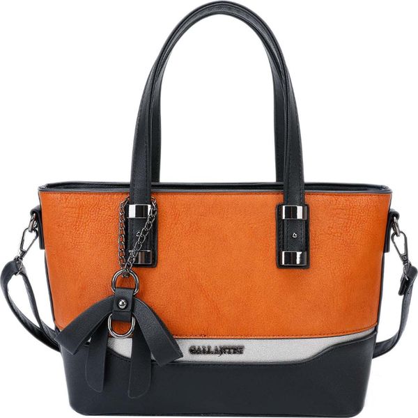 Gallantry, Borsa Tote Da Donna Con Motivo Gh E Fiocco Decorativo, Marrone-image