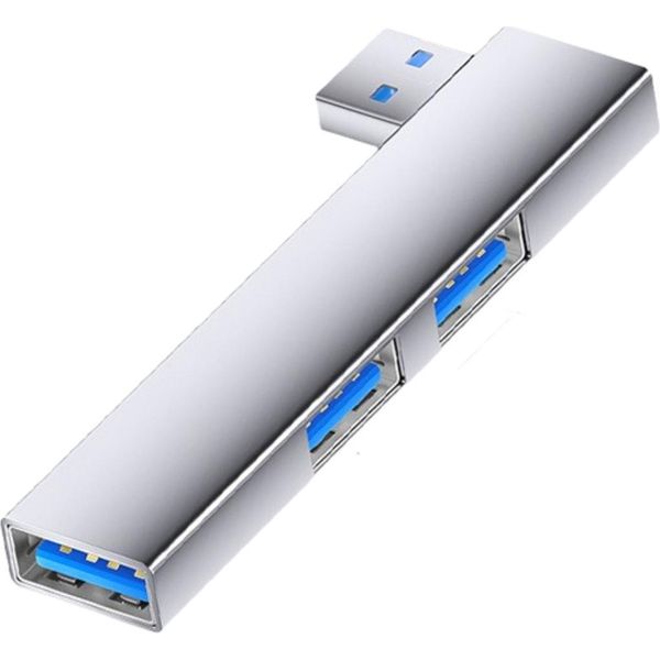 Inf Adattatore Multiporta Usb A Doppio Usb 2.0 + Usb 3.0 In Alluminio D'argento-image