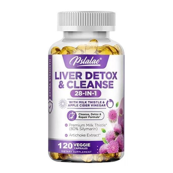 Disintossicazione E Pulizia Del Fegato (120 Capsule) Integratore Alimentare, Supporto Immunitario, Salute Del Fegato, Pulizia, Disintossicazione-image