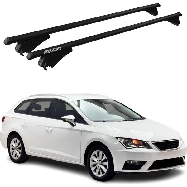 Menabo Portapacchi Base Per Seat Leon Mk3 2012-2020 75Kg Alluminio Nero 2 Pz-image