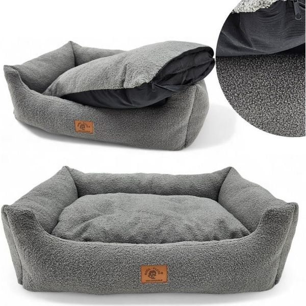 Letto Per Cani Cuscino Lavabile Per Cani Soffice 95X75 Divano Per Cani, Bordi Rialzati-image