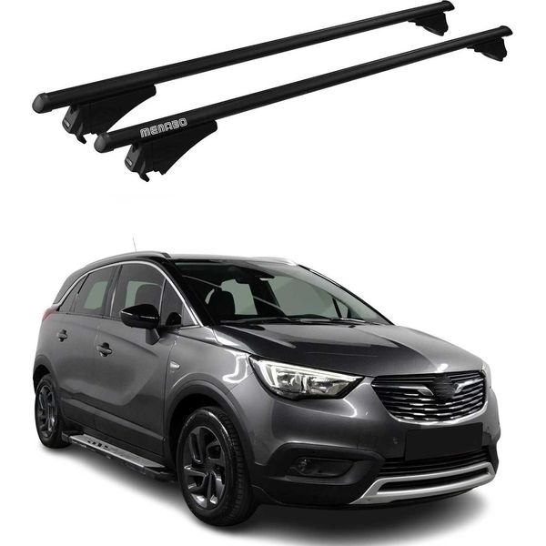 Menabo Portapacchi Base Per Opel Crossland X 2017-2020 75Kg Alluminio Nero 2X-image