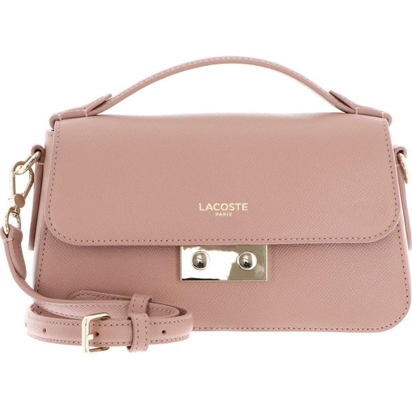 Lacoste Pelle Borsa A Tracolla Flap Crossover Bag Tulle Rosa Antico-image