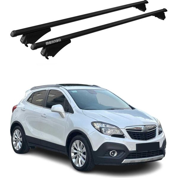 Menabo Portapacchi Di Base Per Opel Mokka \ Mokka X 2012-2019 75Kg Alluminio Nero-image