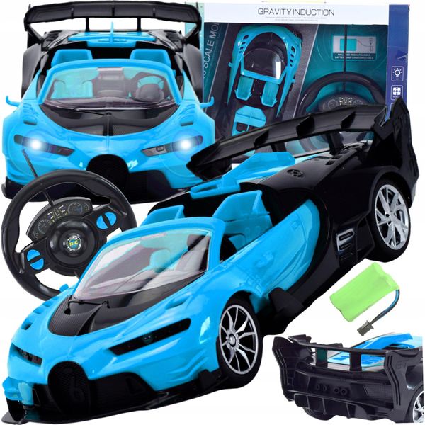 Lolex | Rc Car - Auto Sportiva 1:16 - Blu - Con Luci Led - Controllo Perfetto E Divertimento In Derapata-image
