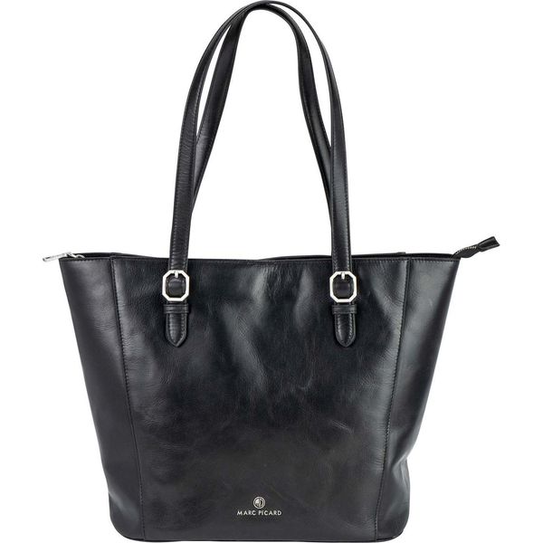 Marc Picard Pelle Borsa Shopper Firenze Tote Bag Black Nero-image