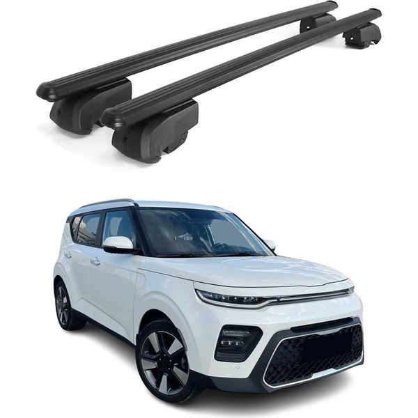 Portapacchi Per Kia Soul X-Line 2020-2023 Alluminio Nero Abe 2X-image