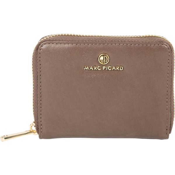 Marc Picard Pelle Portafoglio Umbria Zip Wallet Taupe Grigio Talpa-image