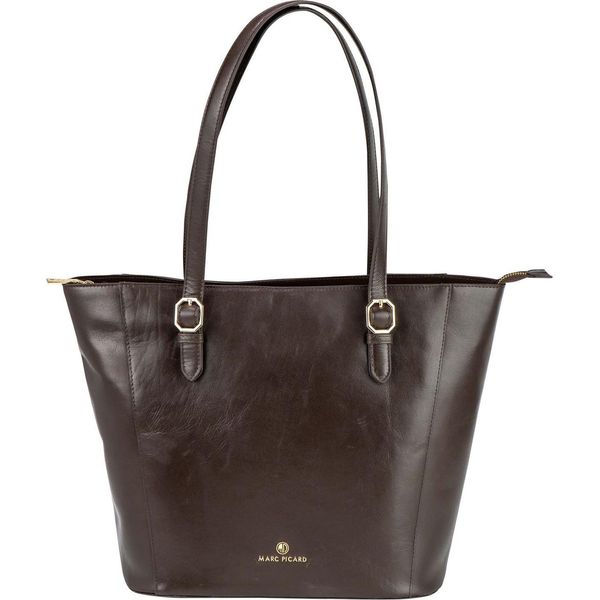 Marc Picard Pelle Borsa Shopper Firenze Tote Bag Brown Marrone Scuro-image
