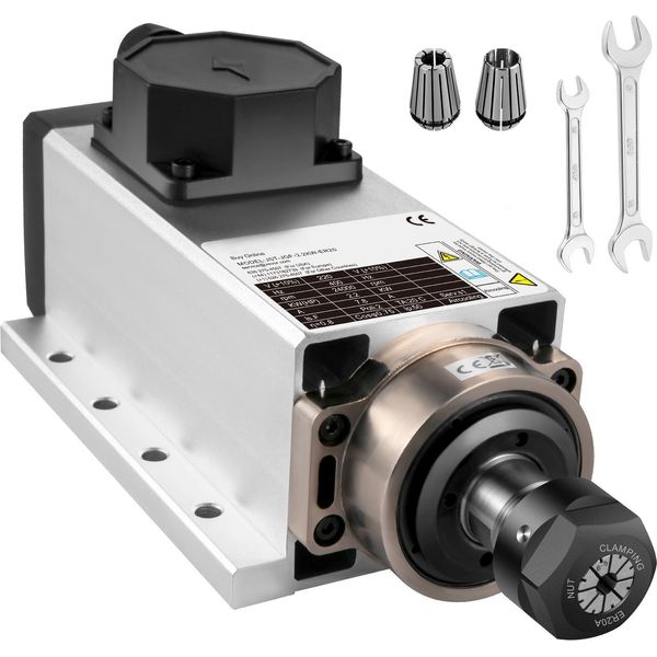Succebuy Motore Mandrino Raffreddato Ad Aria Da 2,2 Kw - 220 V Mandrino Cnc A Pinza ER20, 24000 Giri/Min, 6 A, 400 Hz Per Router, Incisori E Fresatrici Cnc-image