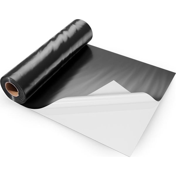 Succebuy Rotolo Da 10' X 100' Di Teli Di Plastica Per Impieghi Gravosi, Spessore 6 Mil. Ideale Per L'uso Come Scossalina Di Plastica, Telo Da Pittore. Per La Barriera Al Vapore Nei Vespai, Bifacciale (Bianco E Nero)-image