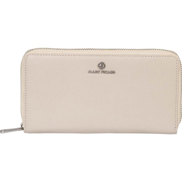Marc Picard Pelle Portafoglio Maremma Zip Wallet Cream White Avorio-image