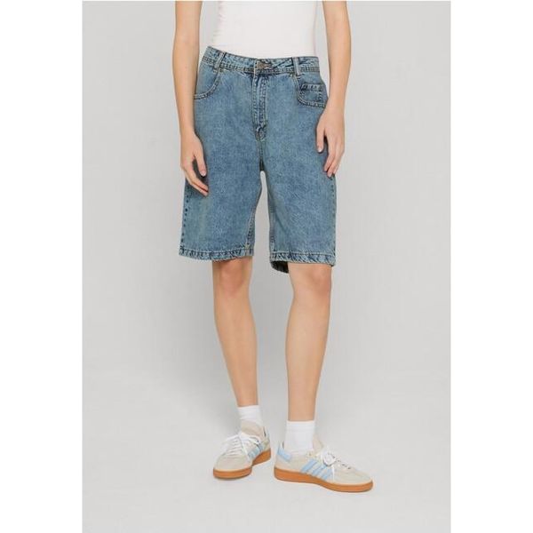 Pantaloncini Def Skater Da Uomo Con Lavaggio A Metà Blu - Xs-image