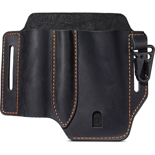 Inf Edc Tattico Organizer Porta Attrezzi, Custodia Multiuso In Pelle Con Clip-image