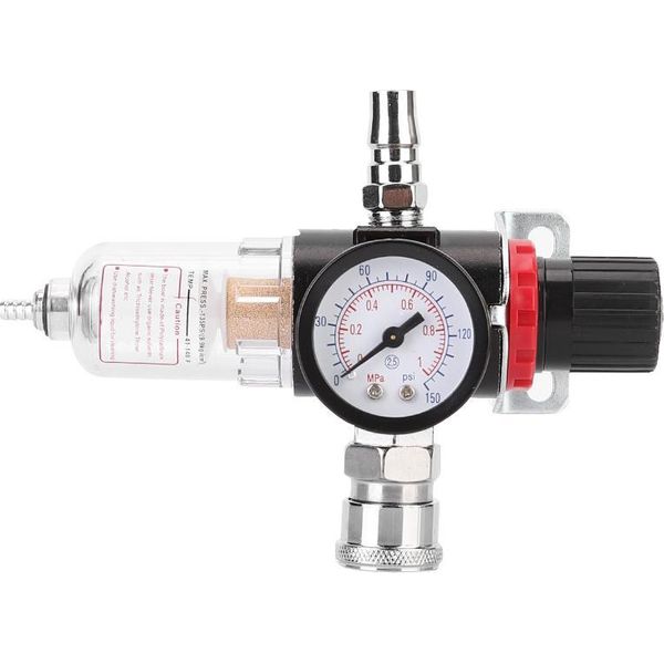 1/4 Di Pollice Auto Compressore D'aria Filtro Acqua Separatore Trappola Strumenti Kit Con Calibro Regolatore-image