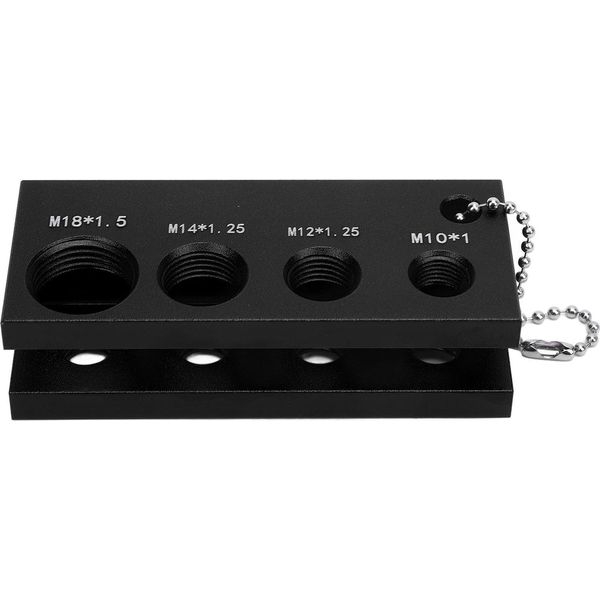 Strumento Per La Regolazione Della Distanza Tra Le Candele Di Accensione Strumento Universale Per La Regolazione Della Distanza Tra Le Candele Di Accensione Da 10 Mm, 12 Mm, 14 Mm E 16 Mm Con 32 Lame Nero-image