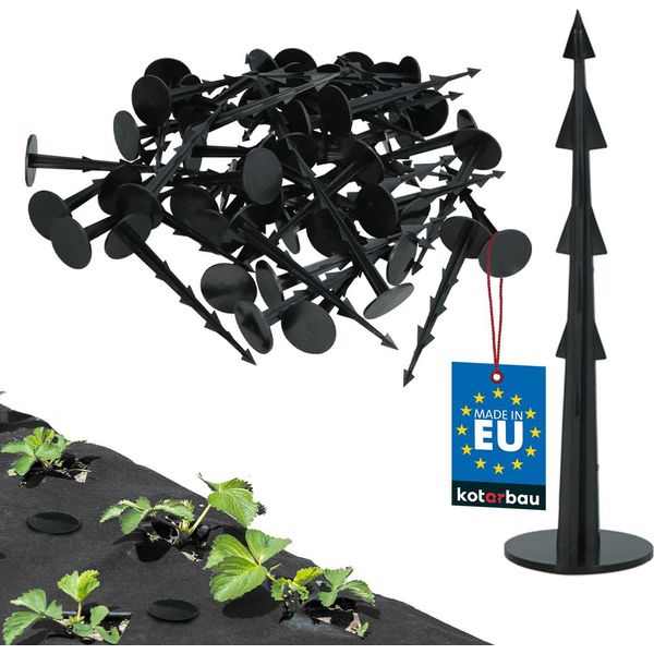 Kotarbau® Set Di 50 Picchetti Per Il Terreno In Vello Per Erbacce 12 Cm Ancoraggio Per Il Terreno In Pvc Ancoraggio Per Il Terreno In Plastica Ancoraggio Per Il Terreno In Vello Per Erbacce Chiodi Per Il Vello Per Erbacce-image