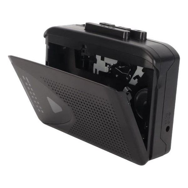 Lettore Di Cassette Portatile - Convertitore Usb Da Cassetta A MP3 E Radio Fm Am - Lettore Di Cassette Walkman Stereo - Lettore Di Cassette Audio Con Convertitore Digitale - Lettore Di Cassette Nero-image