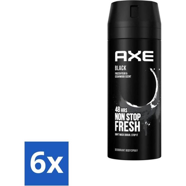 Axe Deodorant Bodyspray Nero 150 Ml - Confezione Risparmio - 6 Pezzi-image