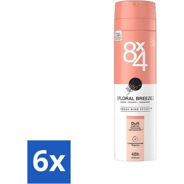8 X 4 Deodorante Spray - N. 14 Floral Breeze - Deodorante - Fragranza Floreale - 150 Ml - Confezione Risparmio - 6 Pezzi-image