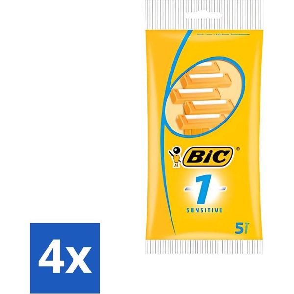 Bic - Lamette - Sensitive - Monolama - Lame Usa E Getta - 5 Lamette - Confezione Risparmio - 4 Pezzi-image