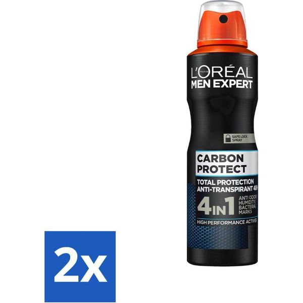 L'oréAl Men Expert Deodorant Spray Carbon Protect 150 Ml - Confezione Risparmio - 2 Pezzi-image