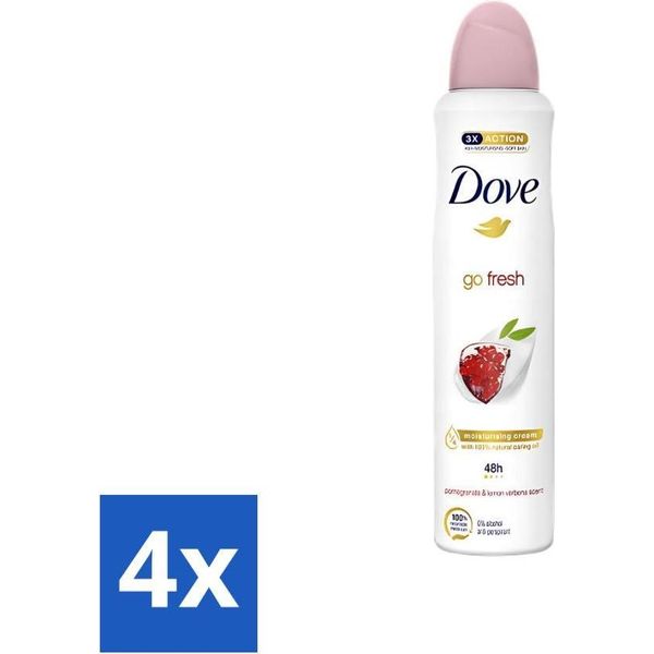 Dove - Deodorante - Spray Go Fresh - Melograno - Fragranza Fruttata - 250 Ml - Confezione Risparmio - 4 Pezzi-image
