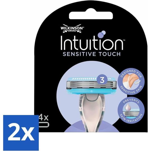 Wilkinson - Lame Di Ricarica Intuition Sensitive Touch - Con Aloe Vera - 3 Lamette - Confezione Risparmio - 2 Pezzi-image