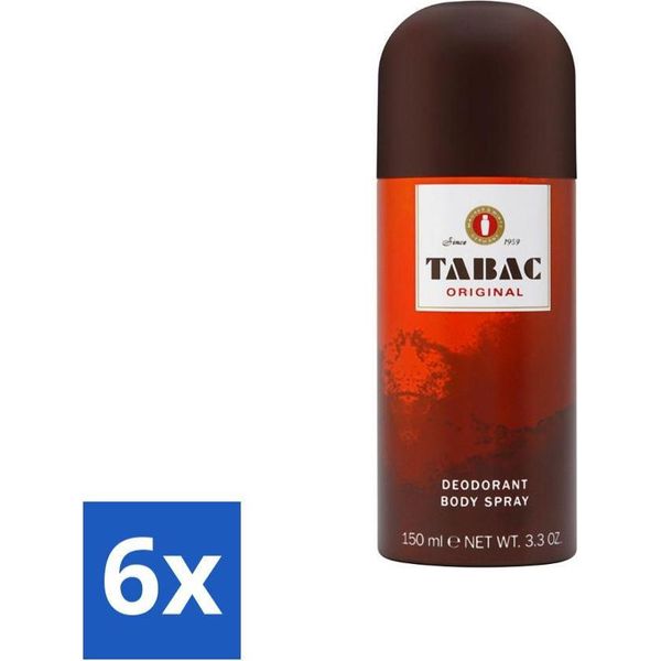 Tabac Original - Deodorante Spray Per Il Corpo - Rinfrescante - 150 Ml - Confezione Risparmio - 6 Pezzi-image