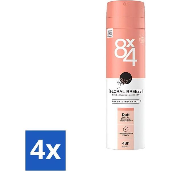 8 X 4 Deodorante Spray - N. 14 Floral Breeze - Deodorante - Fragranza Floreale - 150 Ml - Confezione Risparmio - 4 Pezzi-image