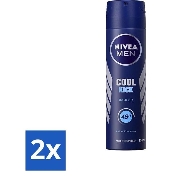 Nivea Men Deodorant Spray Cool Kick 48H Spray 250 Ml - Confezione Risparmio - 2 Pezzi-image