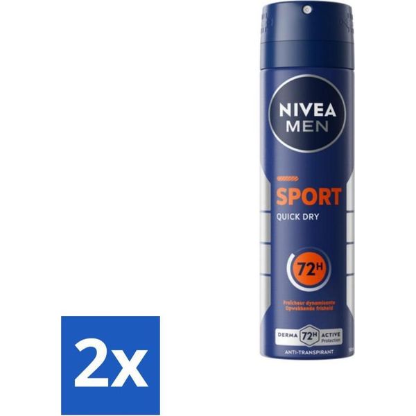 Nivea Men Deodorant Spray Sport 150 Ml - Confezione Risparmio - 2 Pezzi-image